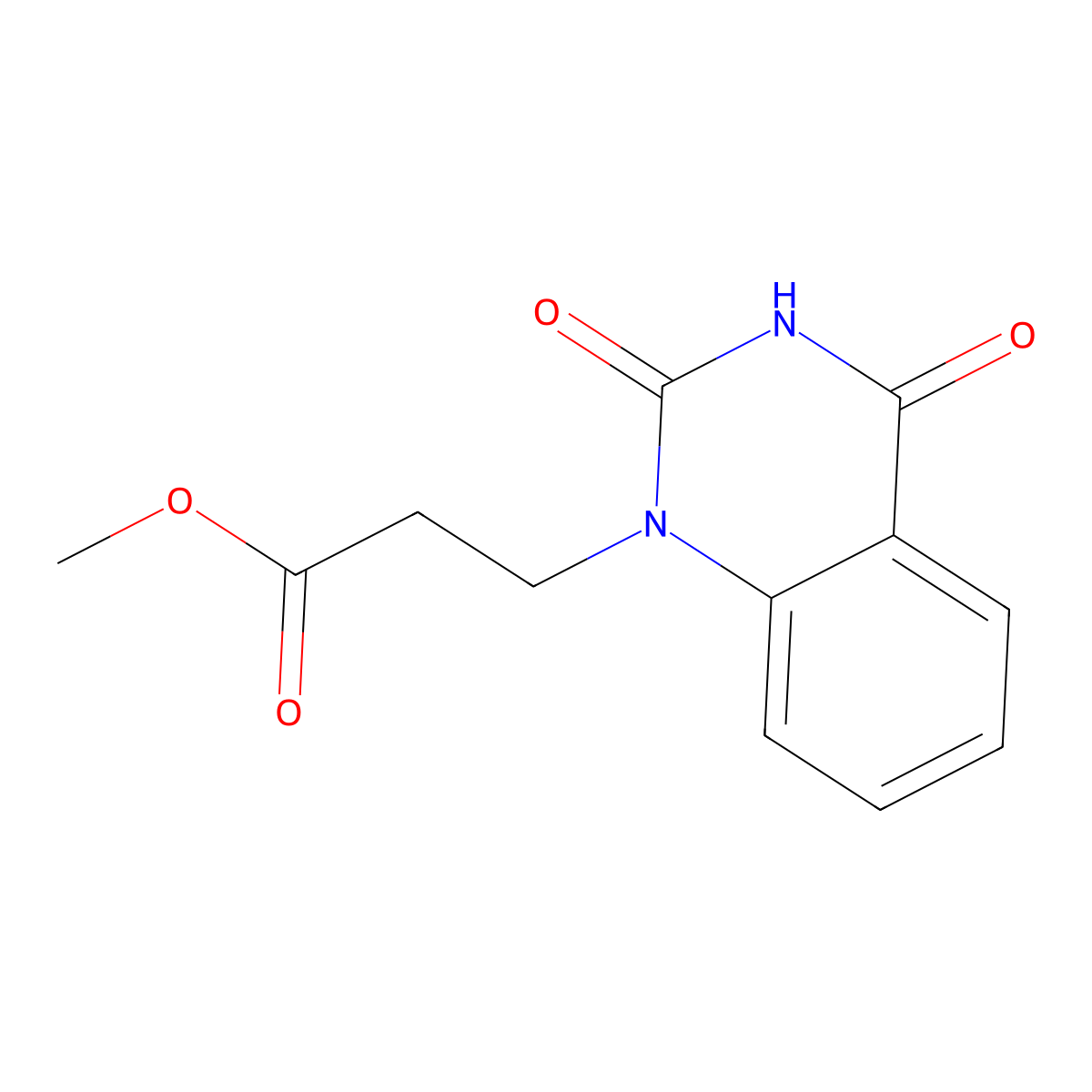 Methyl 3-(2,4-dioxo-1,2,3,4-tetrahydroquinazolin-1-yl)propanoate molecular structure, CAS 199915-78-1