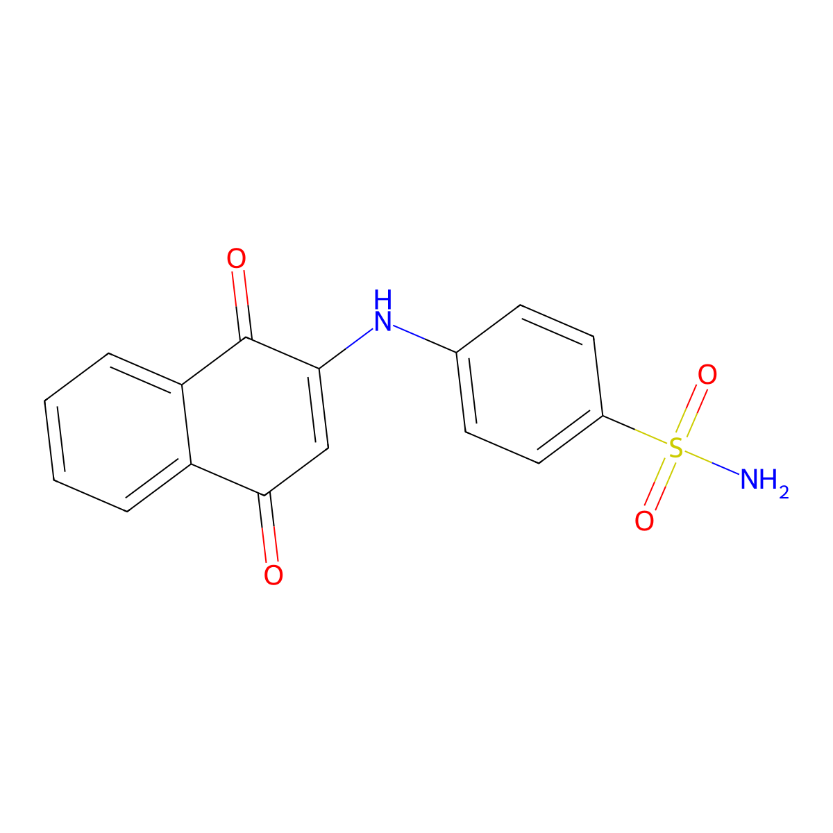 4-[(1,4-Dioxo-2-naphthalenyl)amino]benzenesulfonamide molecular structure, CAS 19992-50-8
