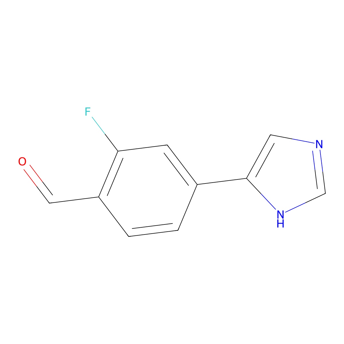 2-Fluoro-4-(1h-imidazol-4-yl)benzaldehyde molecular structure, CAS 1999258-72-8