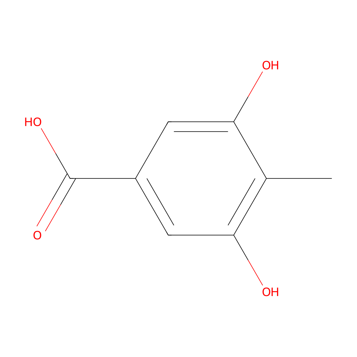 3,5-Dihydroxy-4-methylbenzoic Acid molecular structure, CAS 199926-34-6