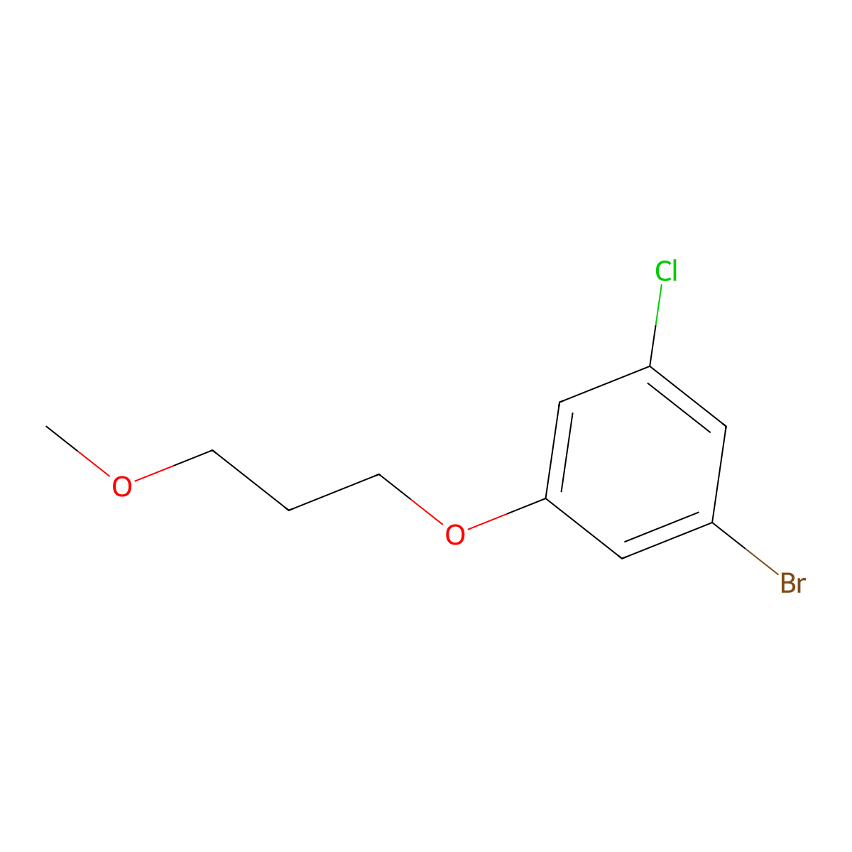 1-Bromo-3-chloro-5-(3-methoxypropoxy)benzene molecular structure, CAS 1999287-16-9