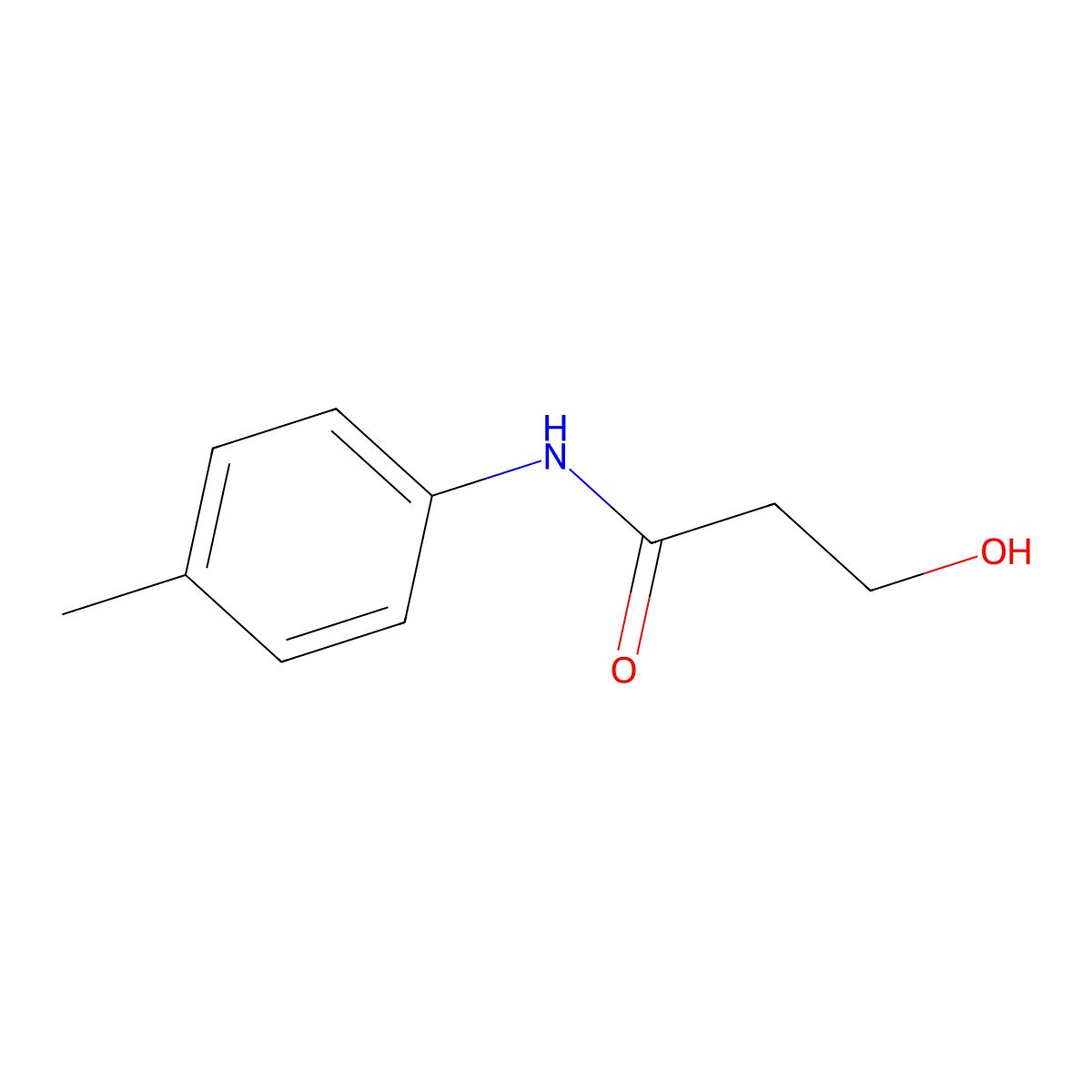 3-hydroxy-N-(4-methylphenyl)propanamide molecular structure, CAS 199929-31-2