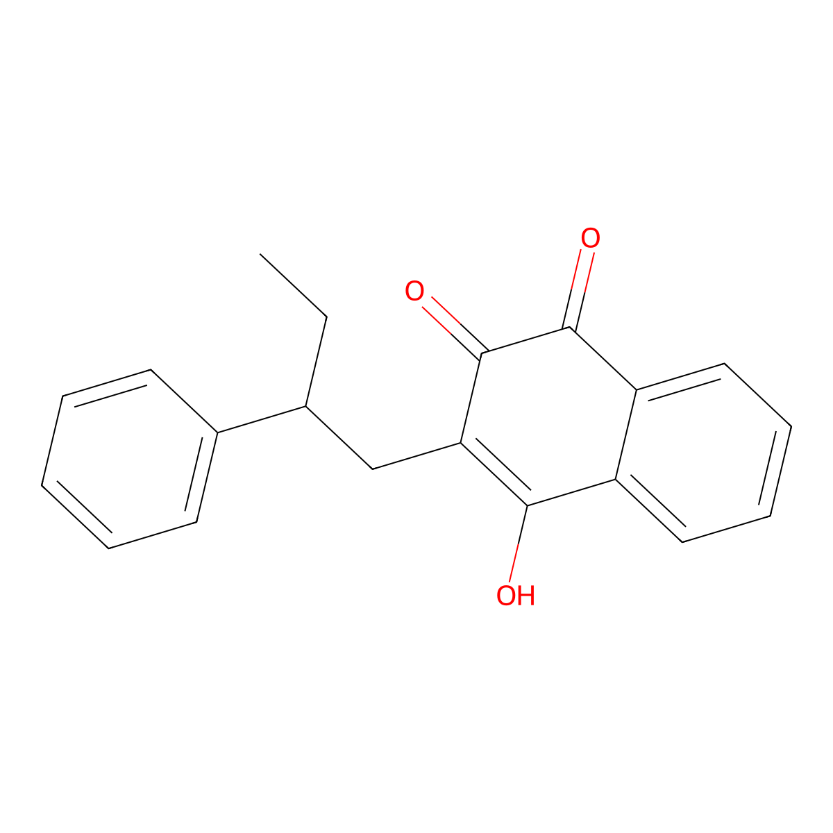 4-Hydroxy-3-(2-phenylbutyl)naphthalene-1,2-dione molecular structure, CAS 199929-82-3