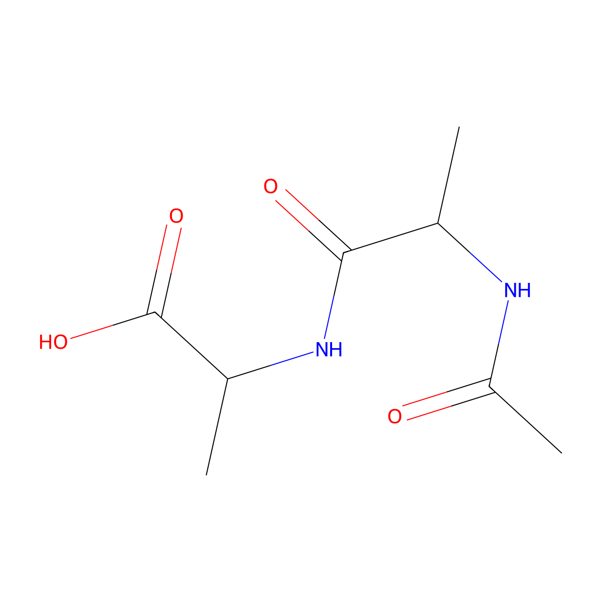 Acetylalanylalanine molecular structure, CAS 19993-26-1