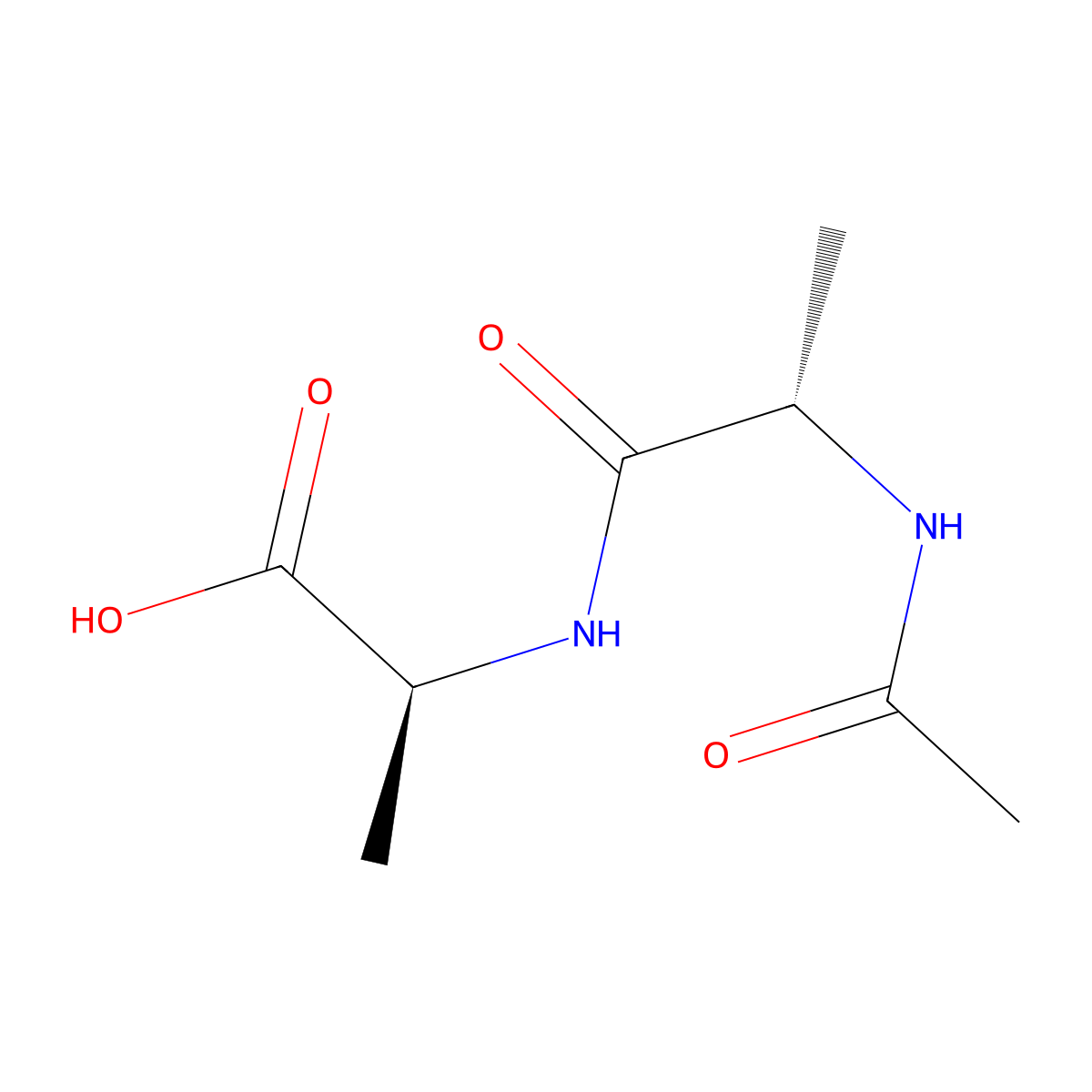 Acetylalanylalanine molecular structure, CAS 19993-26-1