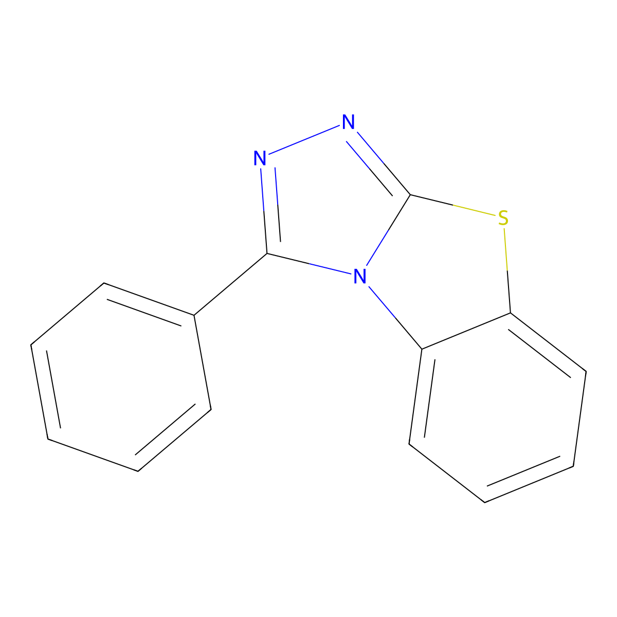 3-Phenyl(1,2,4)triazolo(3,4-b)(1,3)benzothiazole molecular structure, CAS 19993-96-5