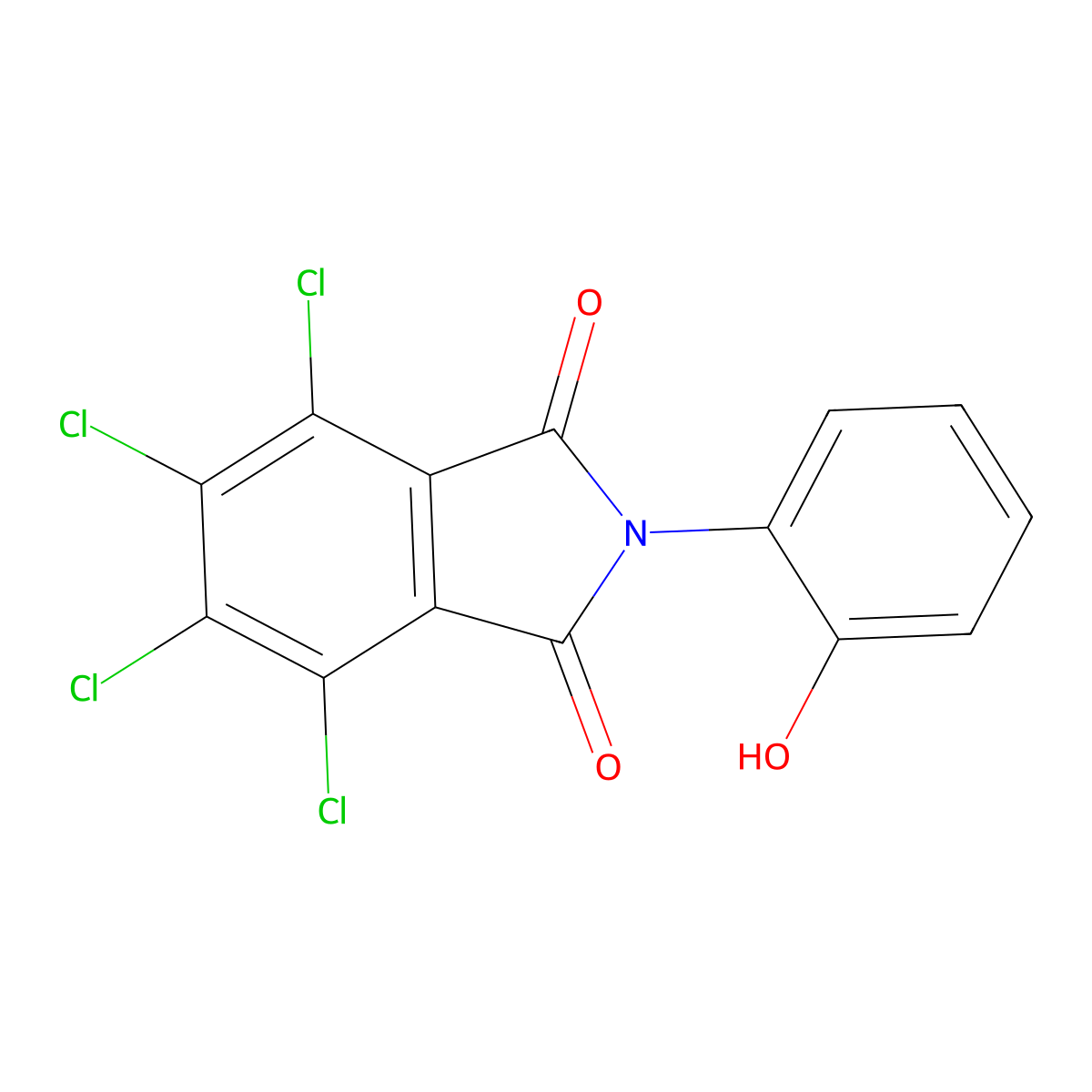 4,5,6,7-tetrachloro-2-(2-hydroxyphenyl)-1H-isoindole-1,3(2H)-dione molecular structure, CAS 199930-15-9
