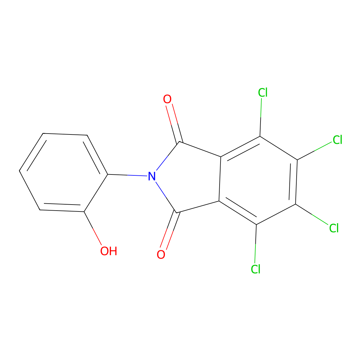 4,5,6,7-tetrachloro-2-(2-hydroxyphenyl)-1H-isoindole-1,3(2H)-dione molecular structure, CAS 199930-15-9