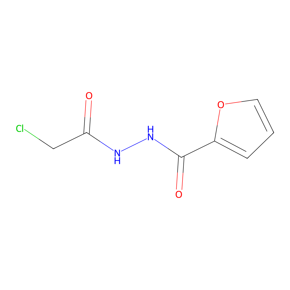 N'-(2-chloroacetyl)furan-2-carbohydrazide molecular structure, CAS 199938-16-4