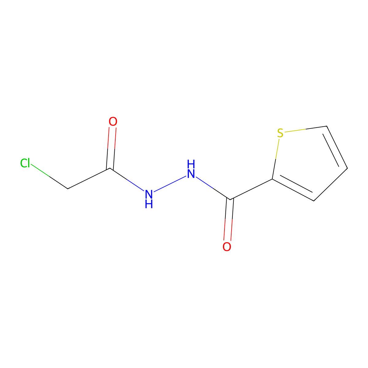 N'-(2-chloroacetyl)thiophene-2-carbohydrazide molecular structure, CAS 199938-17-5