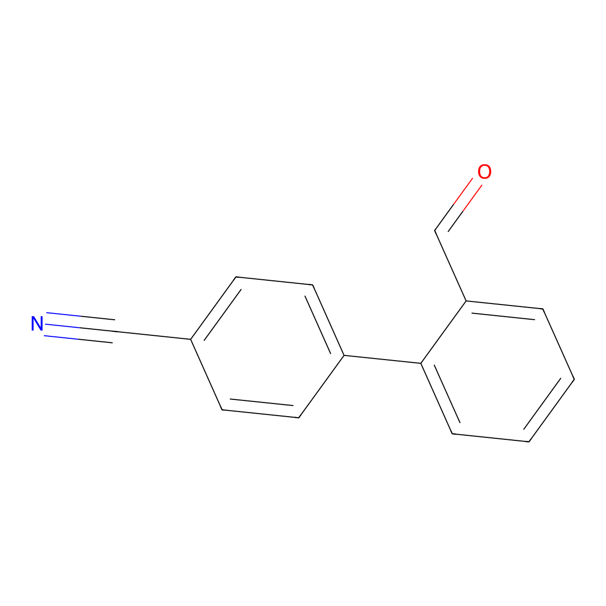2'-Formyl-biphenyl-4-carbonitrile molecular structure, CAS 199939-26-9