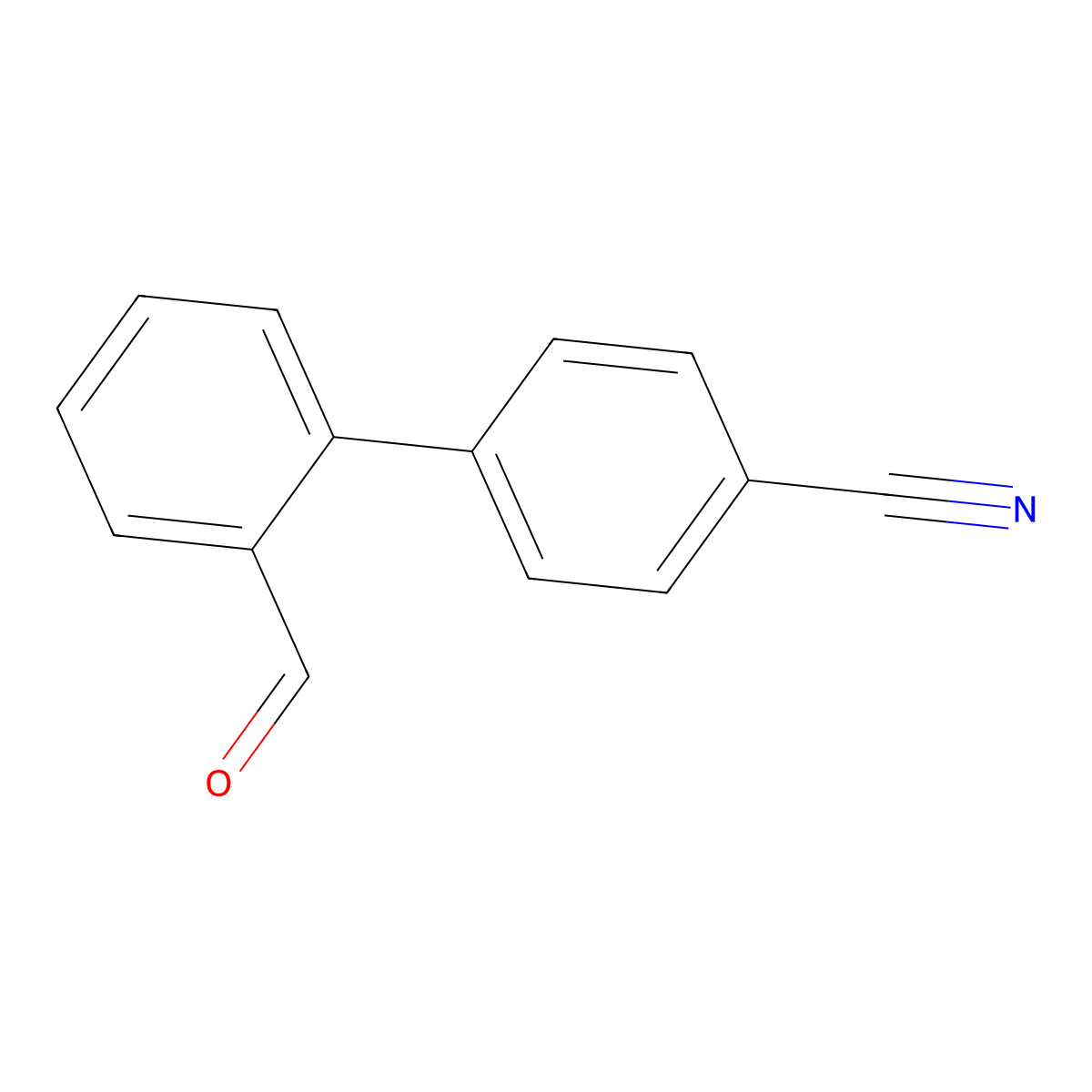 2'-Formyl-biphenyl-4-carbonitrile molecular structure, CAS 199939-26-9