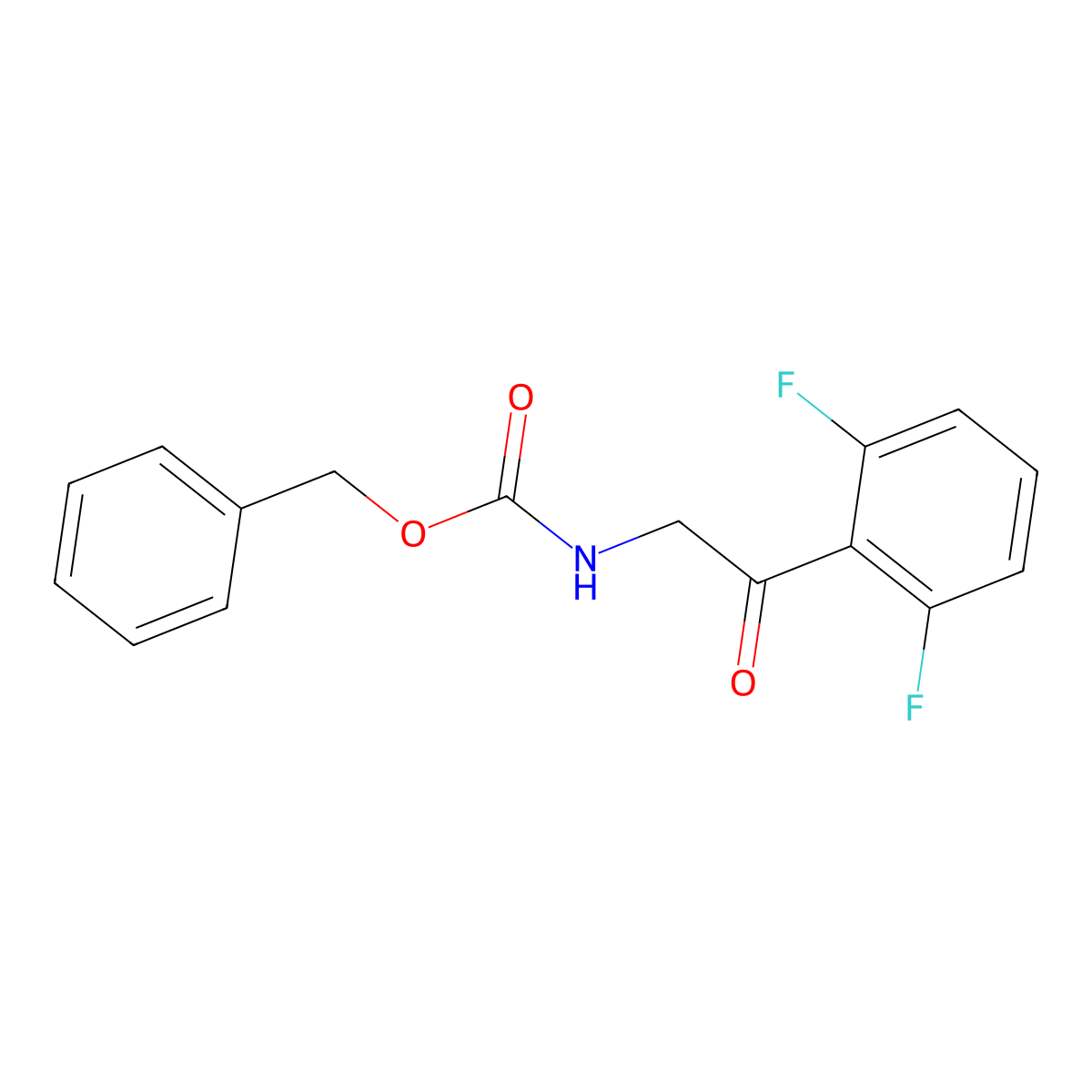 benzyl N-[2-(2,6-difluorophenyl)-2-oxoethyl]carbamate molecular structure, CAS 1999392-75-4