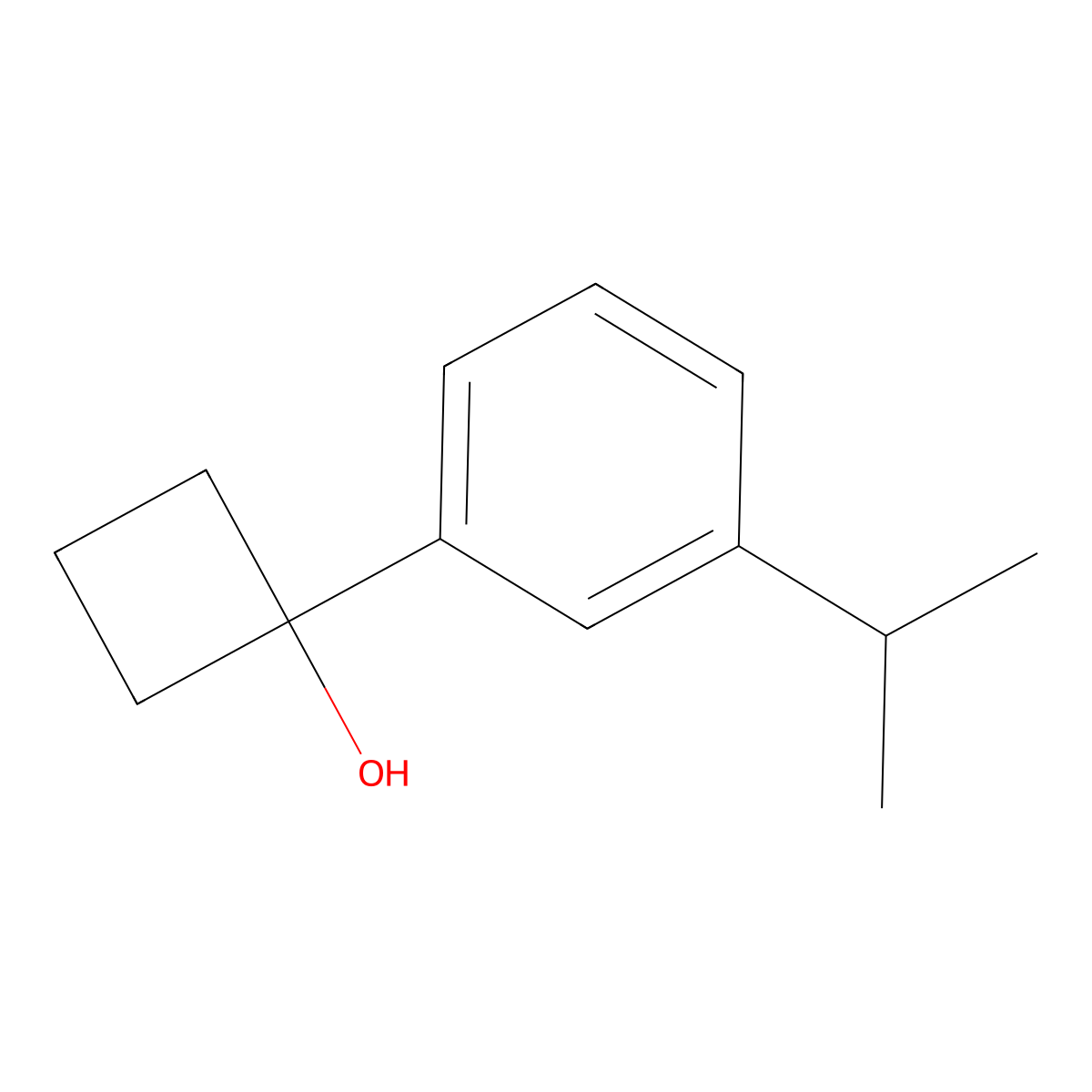 1-(3-Isopropylphenyl)cyclobutanol molecular structure, CAS 1999596-31-4