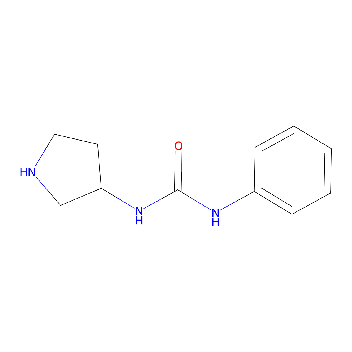 N'-Phenyl-N-pyrrolidin-3-ylcarbamimidic acid molecular structure, CAS 19996-87-3