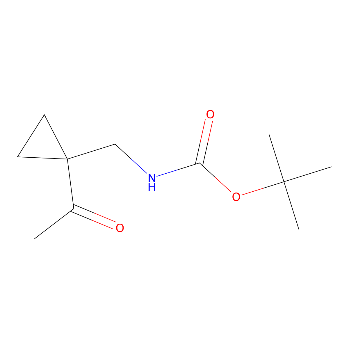 tert-butyl N-[(1-acetylcyclopropyl)methyl]carbamate molecular structure, CAS 1999741-91-1