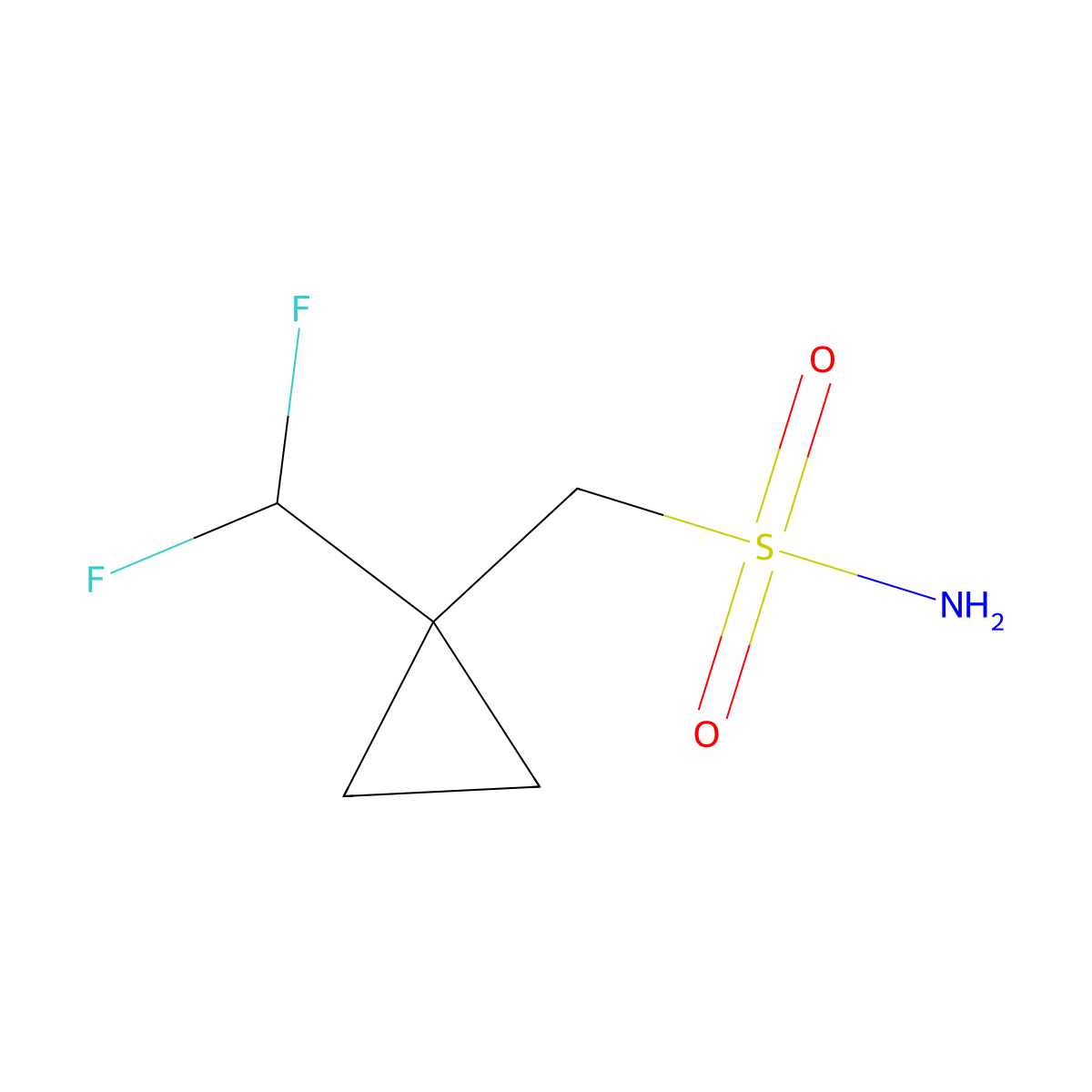 [1-(Difluoromethyl)cyclopropyl]methanesulfonamide molecular structure, CAS 1999744-68-1
