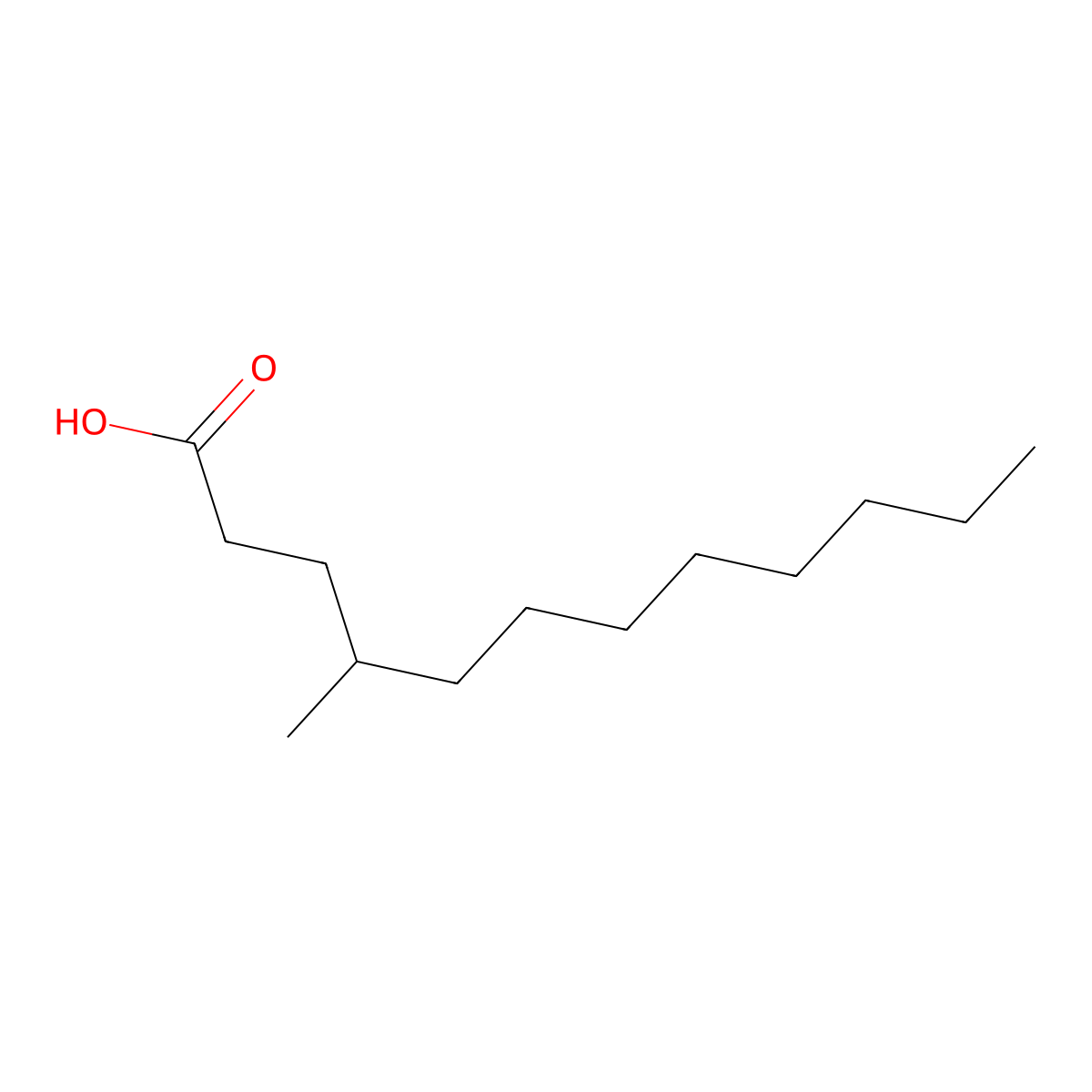 4-Methyldodecanoic acid molecular structure, CAS 19998-93-7