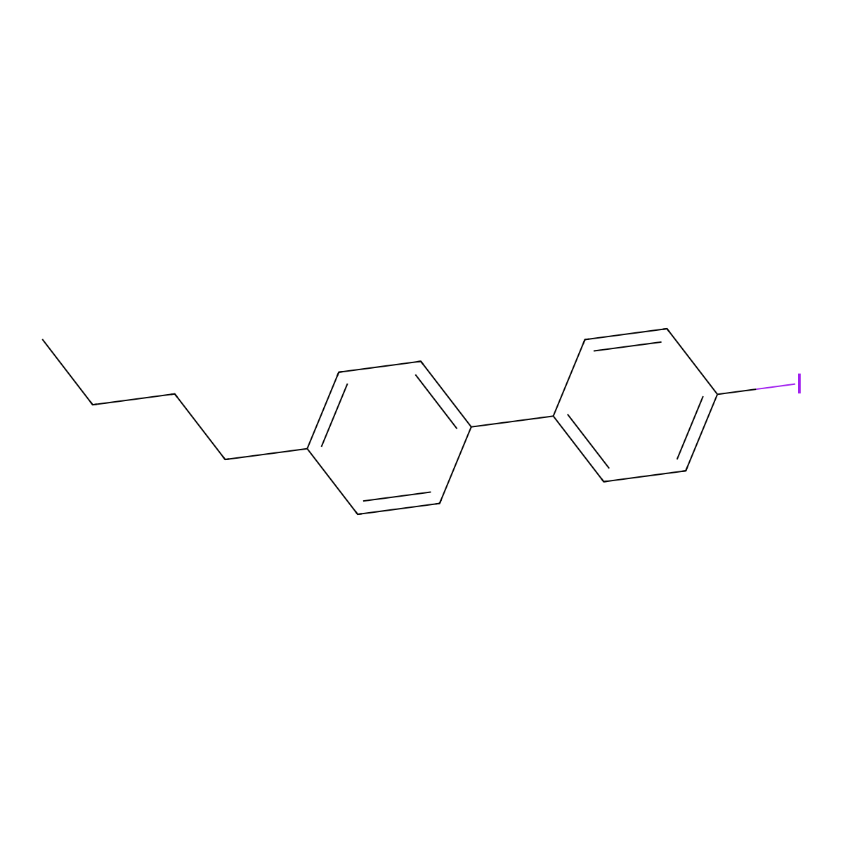 4-Butyl-4'-iodobiphenyl molecular structure, CAS 199982-02-0