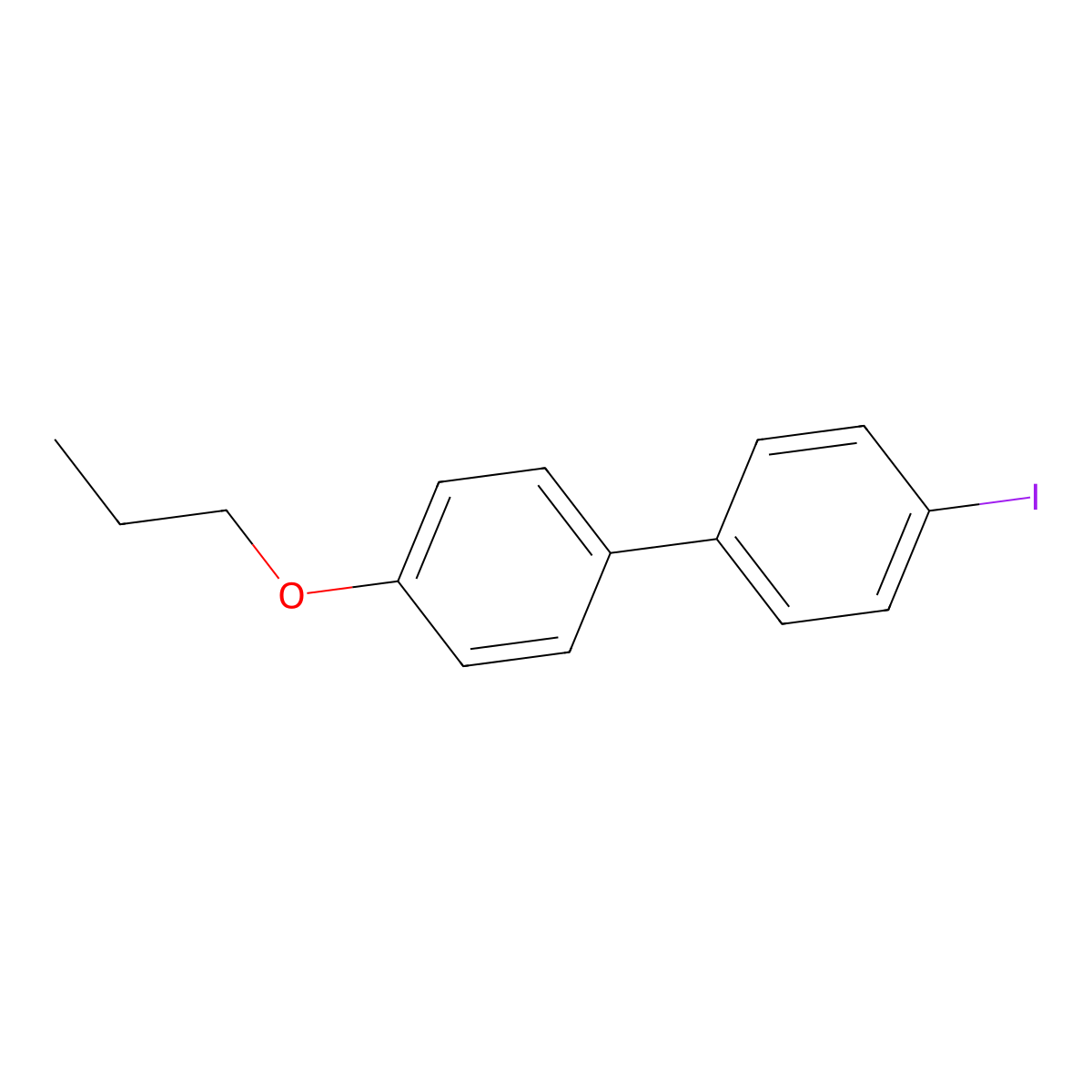 4-Iodo-4'-propoxy-1,1'-biphenyl molecular structure, CAS 199982-03-1