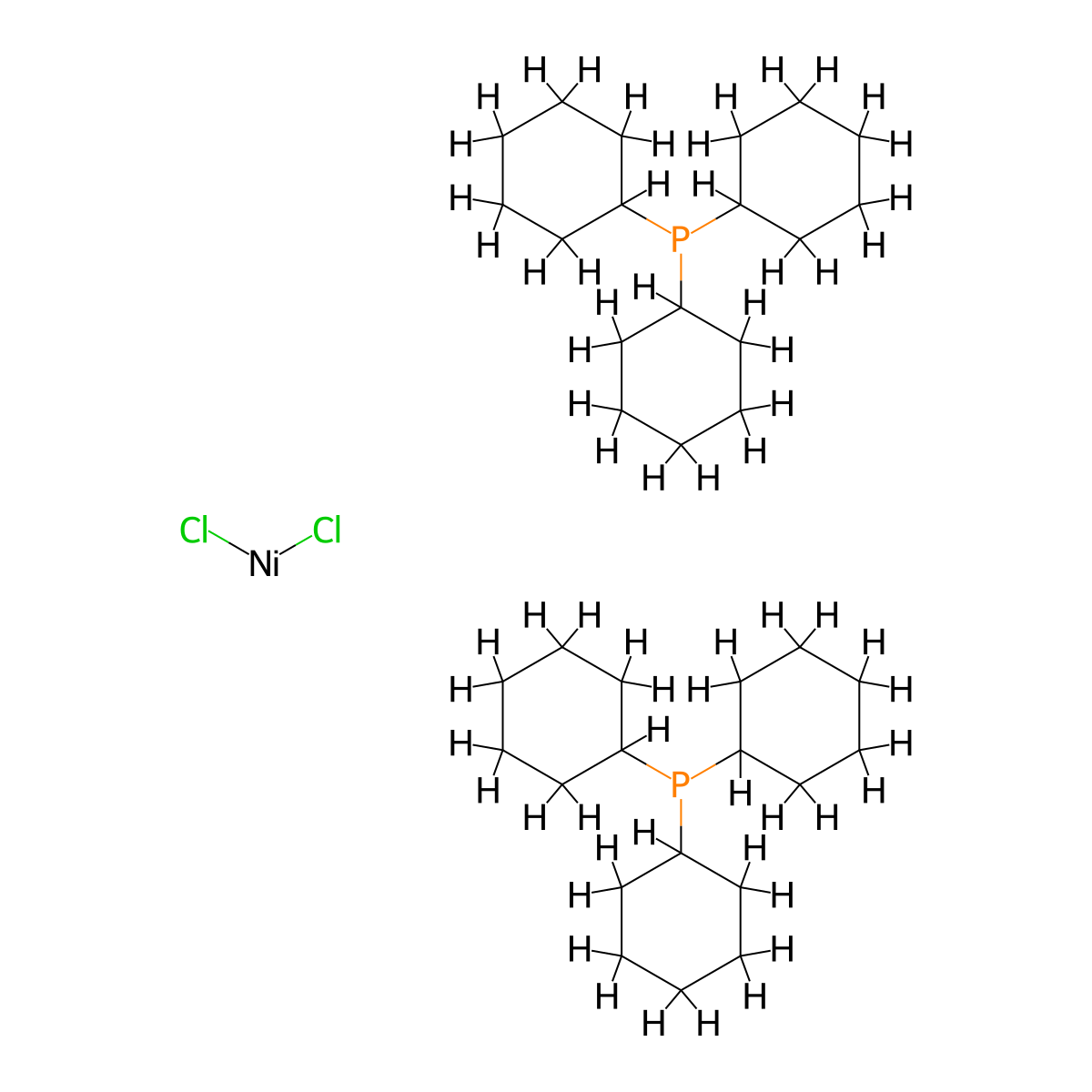 Bis(tricyclohexylphosphine)nickel(II) Dichloride molecular structure, CAS 19999-87-2