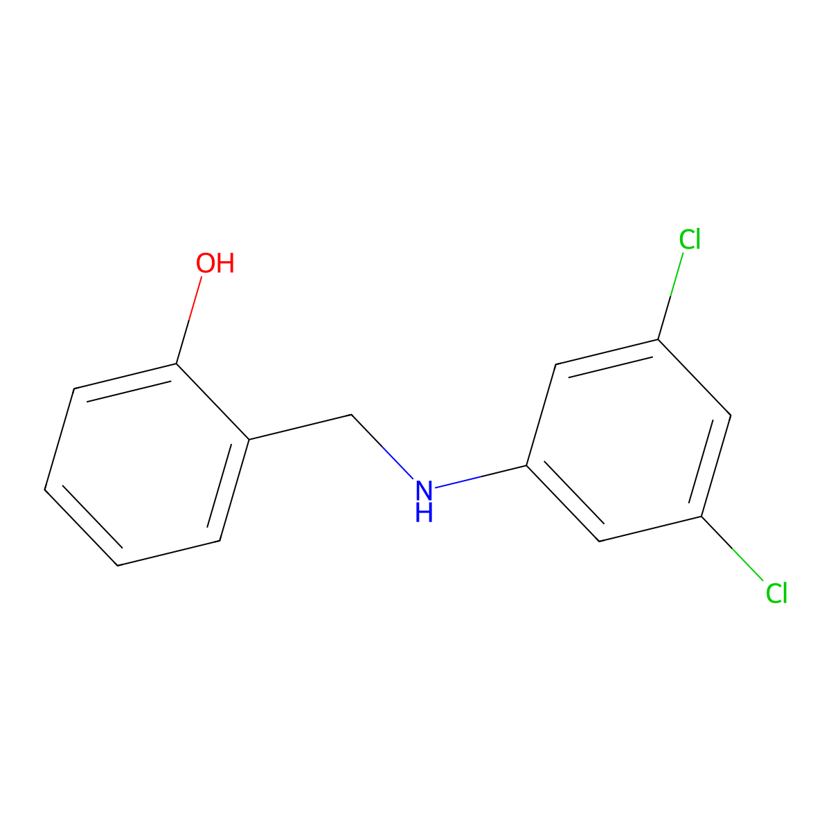 2-[(3,5-Dichloroanilino)methyl]benzenol molecular structure, CAS 199990-19-7