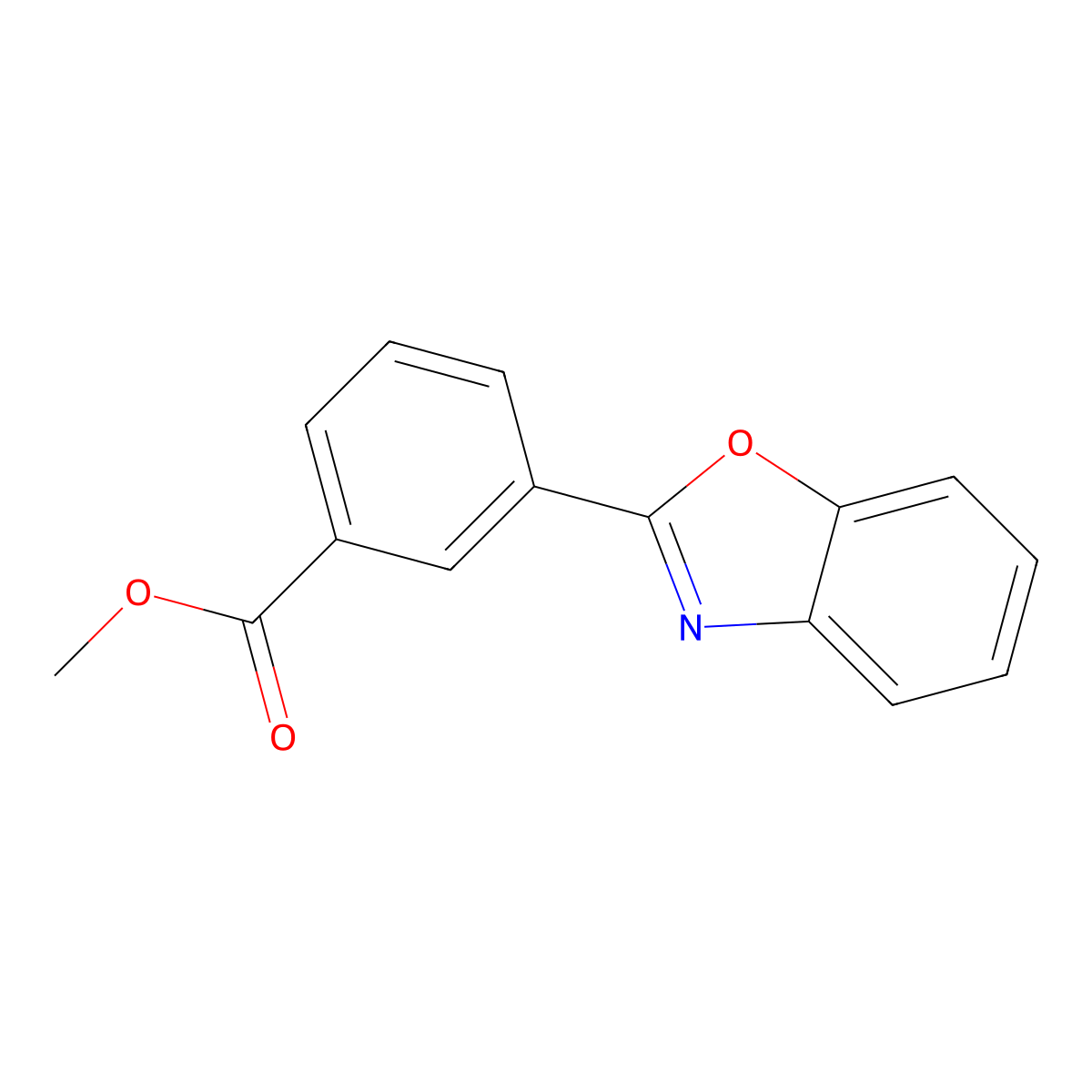 Methyl 3-(benzo[d]oxazol-2-yl)benzoate molecular structure, CAS 20000-55-9