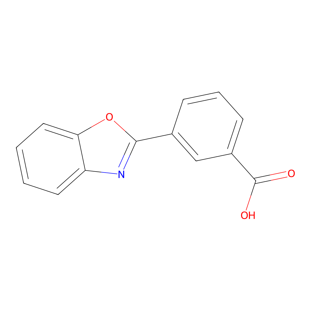 3-(1,3-Benzoxazol-2-yl)benzoic acid molecular structure, CAS 20000-56-0