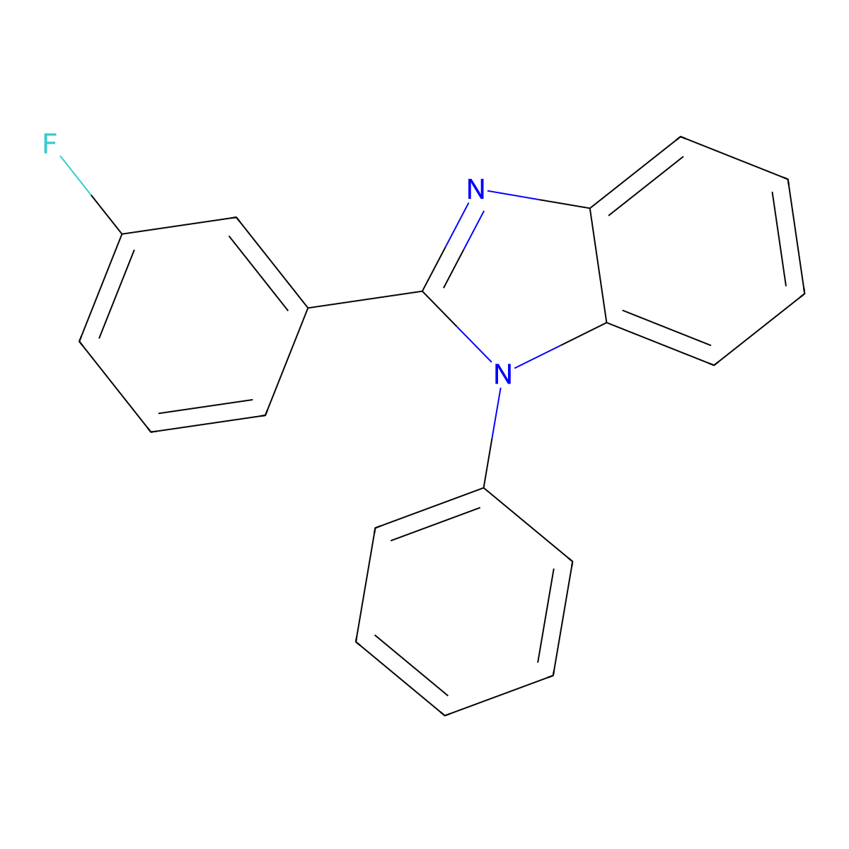 1-Phenyl-2-(3-fluophenyl)benzimidazole molecular structure, CAS 20000-57-1