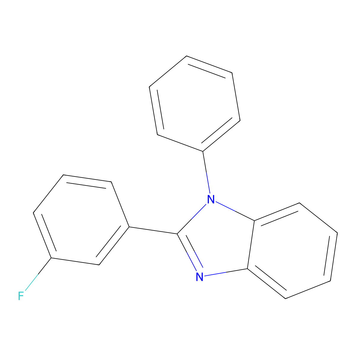 1-Phenyl-2-(3-fluophenyl)benzimidazole molecular structure, CAS 20000-57-1