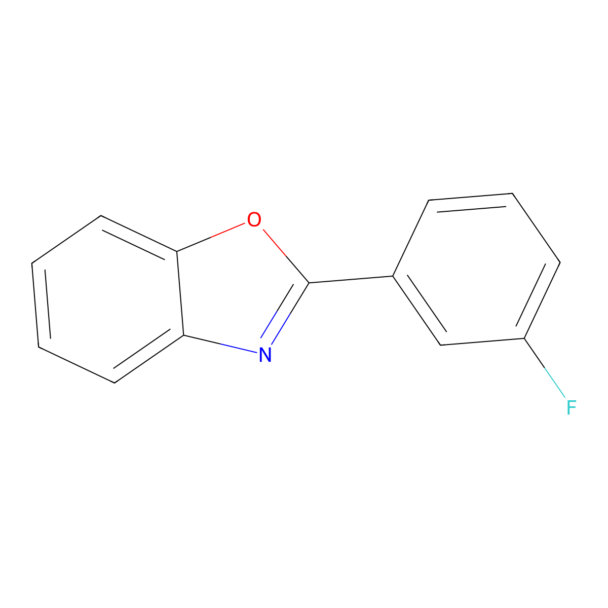 2-(3-Fluorophenyl)-1,3-benzoxazole molecular structure, CAS 20000-61-7