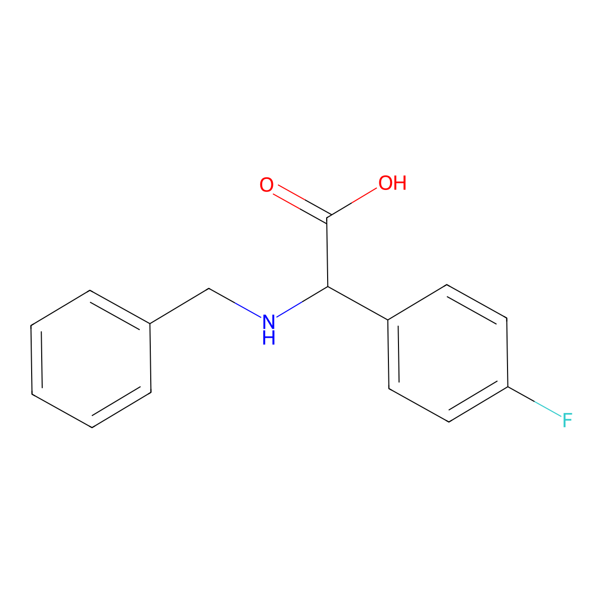 2-(benzylamino)-2-(4-fluorophenyl)acetic Acid molecular structure, CAS 200000-54-0