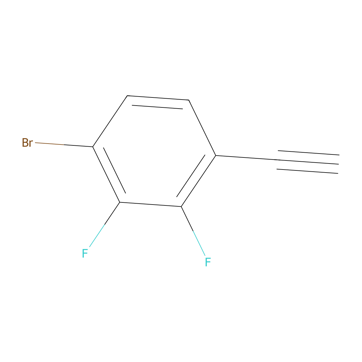 1-Bromo-4-ethynyl-2,3-difluorobenzene molecular structure, CAS 2000002-78-6