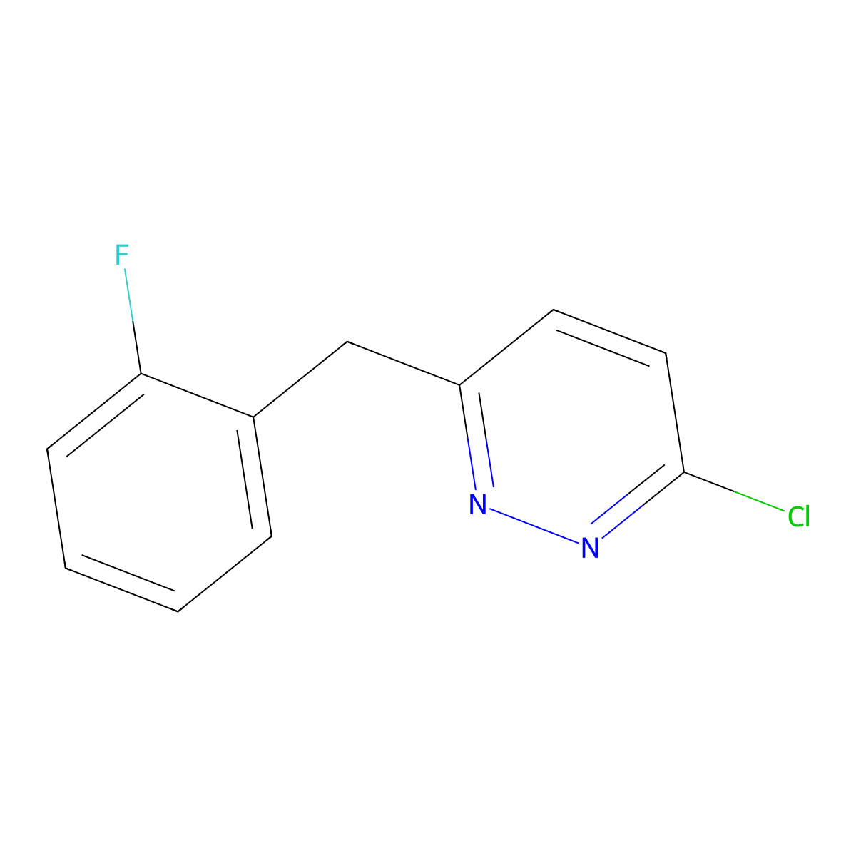 3-Chloro-6-(2-fluorobenzyl)pyridazine molecular structure, CAS 200001-63-4