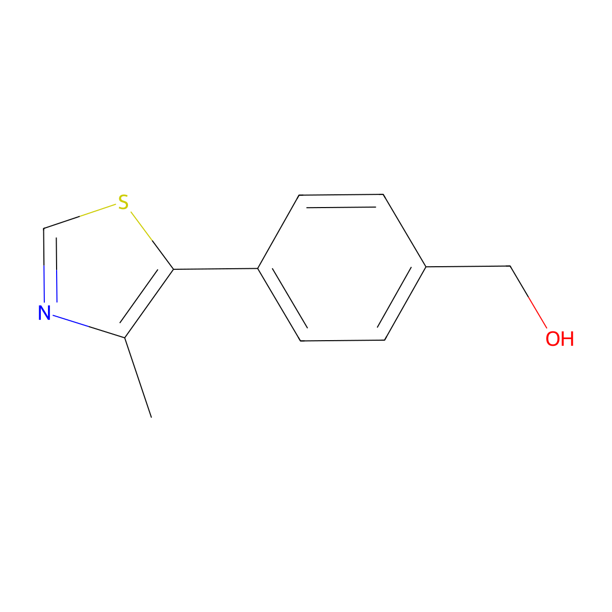 [4-(4-Methyl-1,3-thiazol-5-yl)phenyl]methanol molecular structure, CAS 2000048-79-1