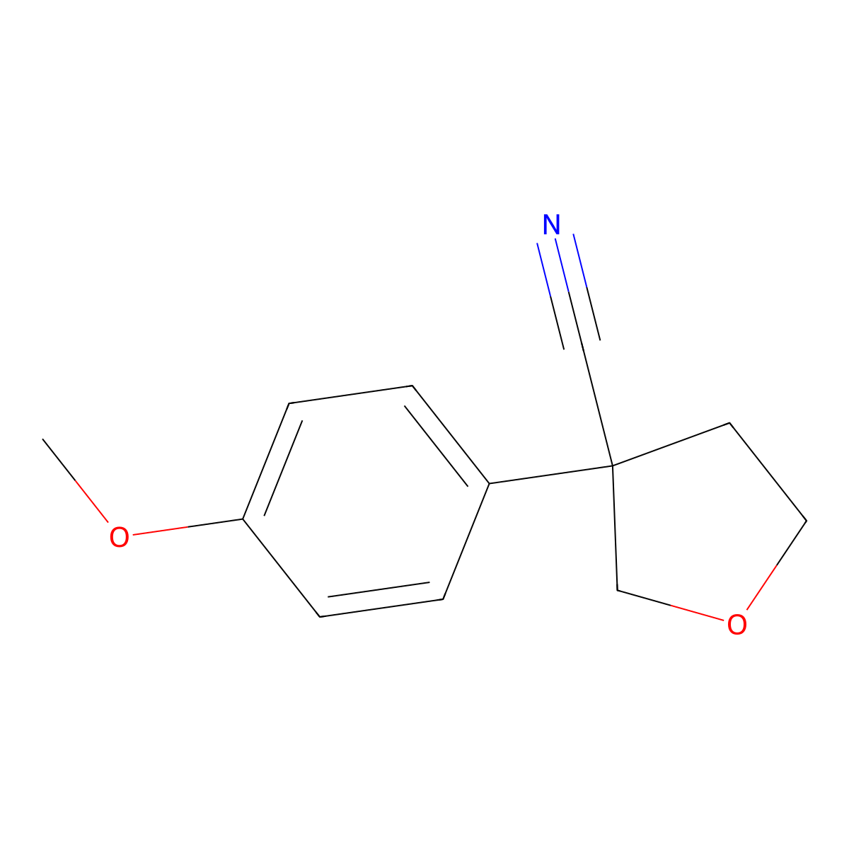 3-(4-Methoxyphenyl)oxolane-3-carbonitrile molecular structure, CAS 2000080-29-3