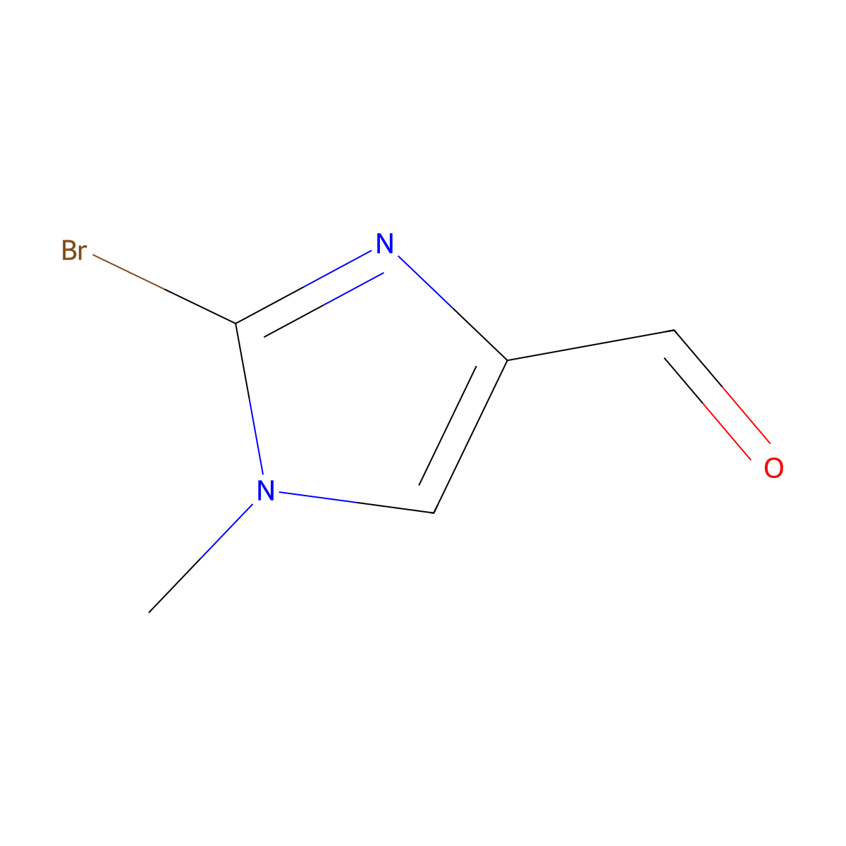 2-Bromo-1-methylimidazole-4-carbaldehyde molecular structure, CAS 2000092-48-6