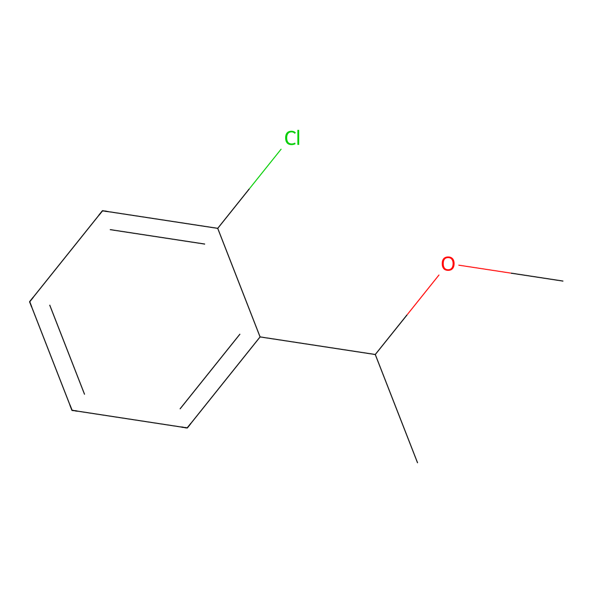 1-Chloro-2-(1-methoxyethyl)benzene molecular structure, CAS 20001-46-1