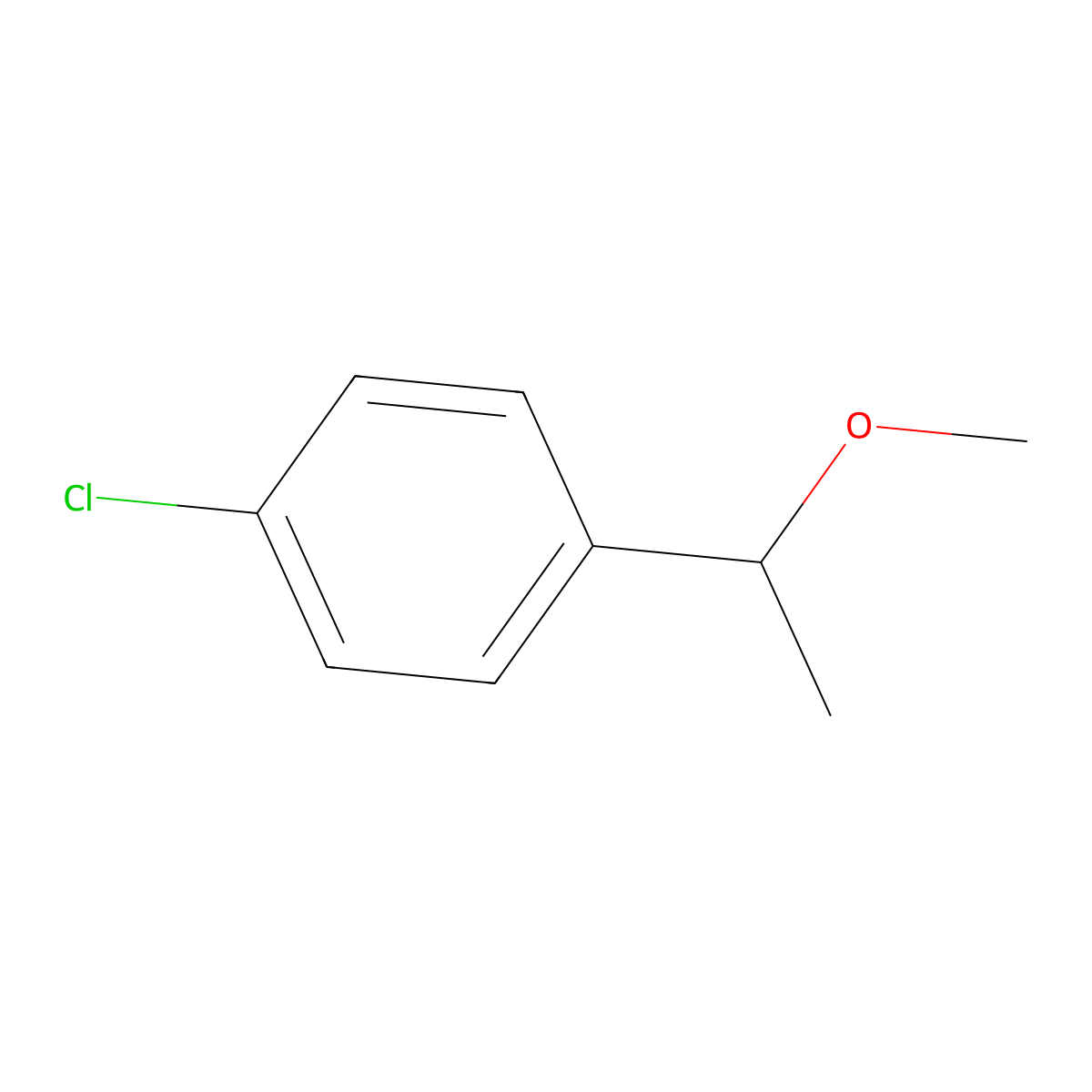 1-Chloro-4-(1-methoxyethyl)benzene molecular structure, CAS 20001-59-6