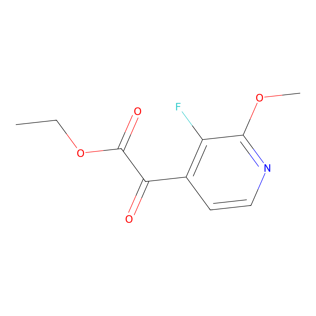 Ethyl 3-fluoro-2-methoxy-alpha-oxo-4-pyridineacetate molecular structure, CAS 2000146-19-8