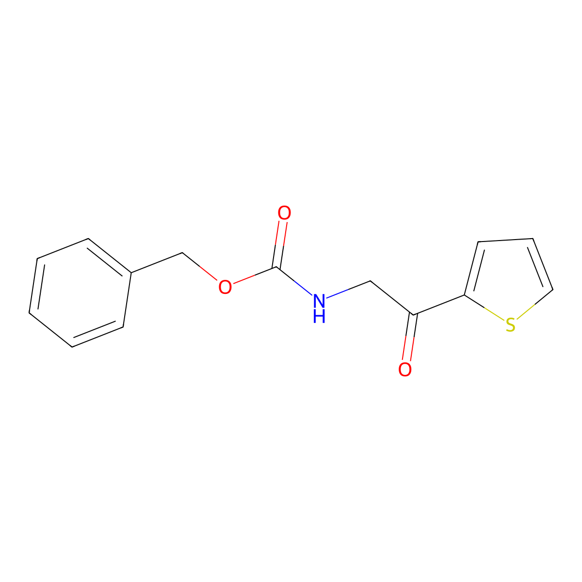 benzyl N-[2-oxo-2-(thiophen-2-yl)ethyl]carbamate molecular structure, CAS 2000150-99-0