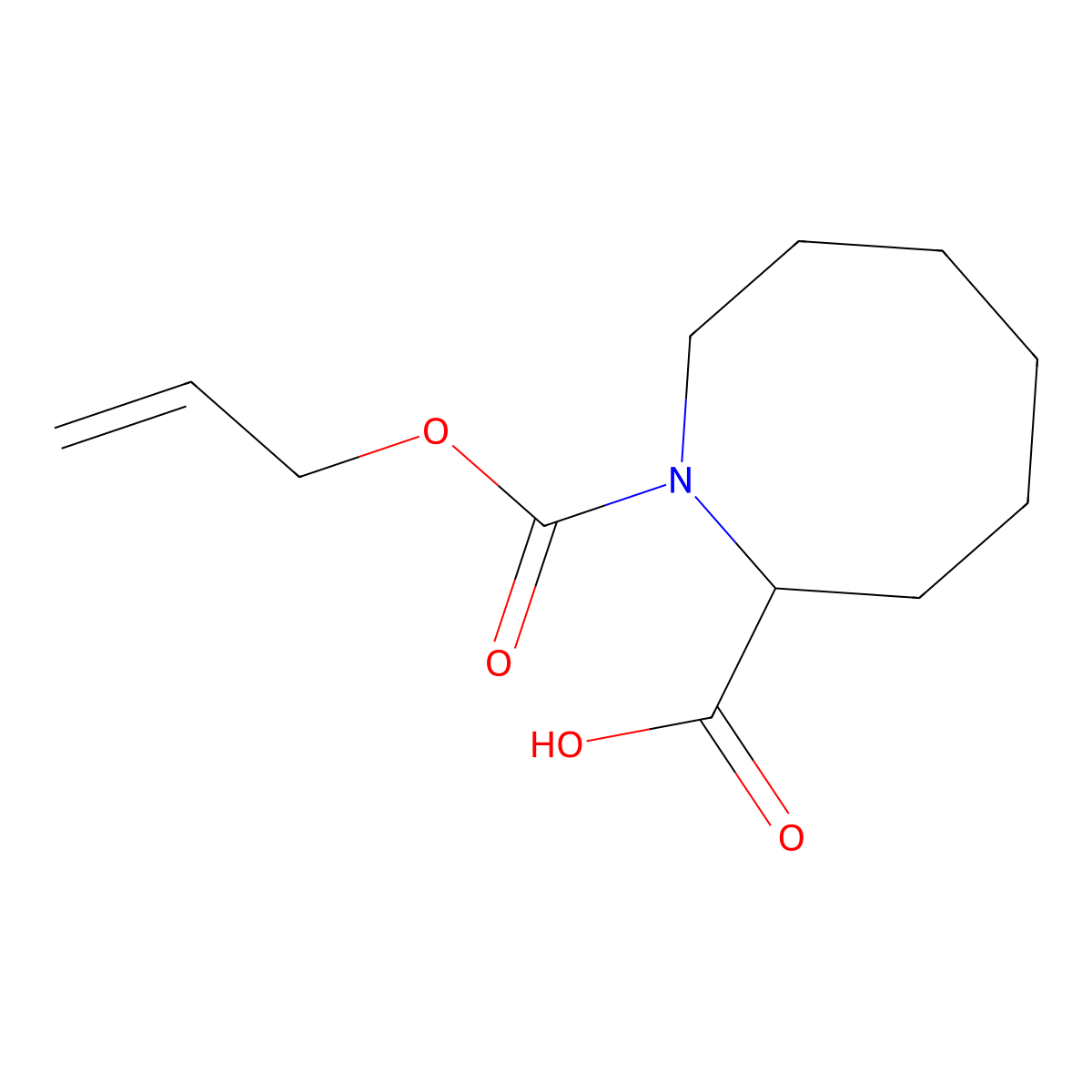 1-[(Prop-2-en-1-yloxy)carbonyl]azocane-2-carboxylic acid molecular structure, CAS 2000329-86-0
