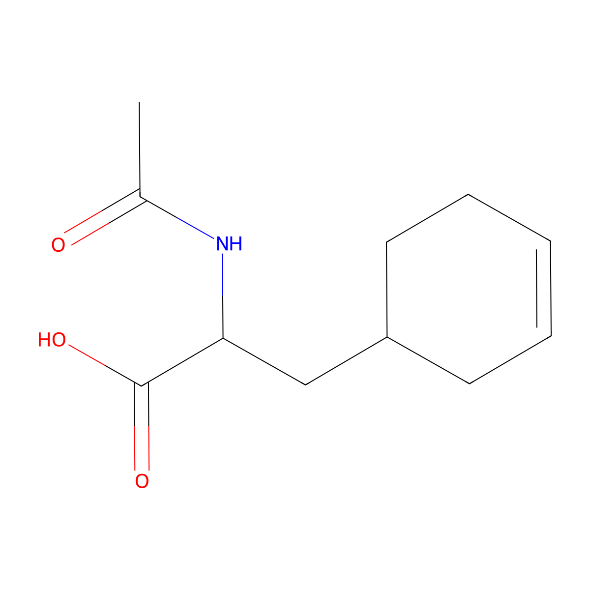 3-(Cyclohex-3-en-1-yl)-2-acetamidopropanoic acid molecular structure, CAS 2000411-41-4