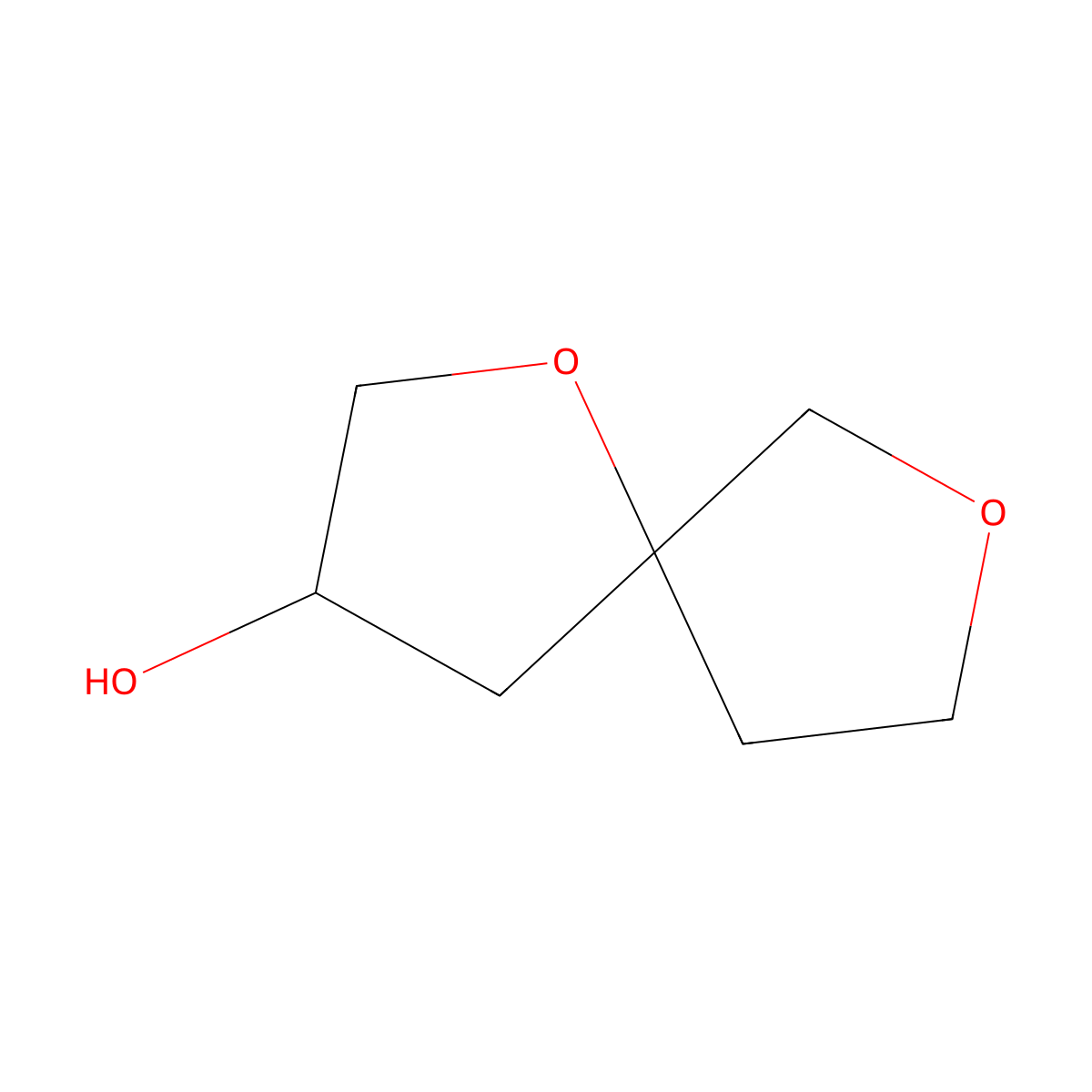 1,7-Dioxaspiro[4.4]nonan-3-ol molecular structure, CAS 2000452-37-7