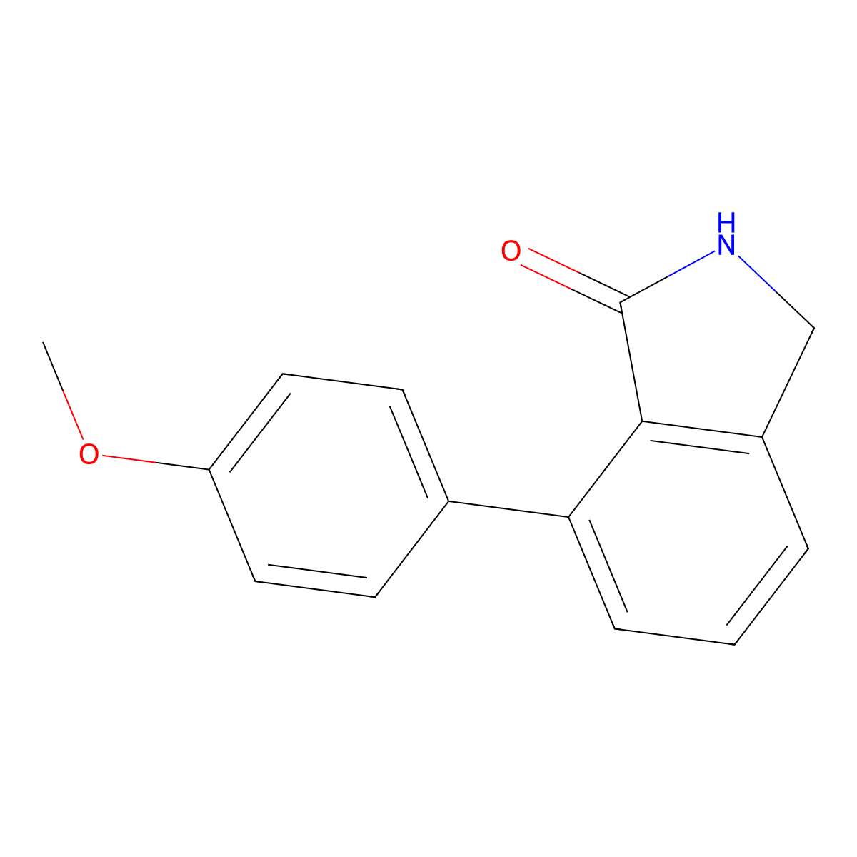 1h-Isoindol-1-one,2,3-dihydro-7-(4-methoxyphenyl)- molecular structure, CAS 200049-47-4