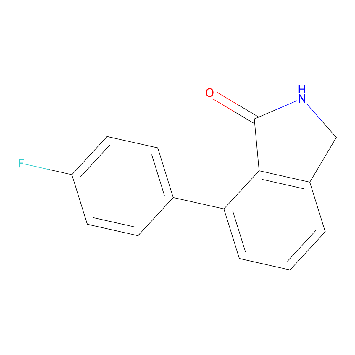 7-(4-Fluorophenyl)isoindolin-1-one molecular structure, CAS 200049-49-6