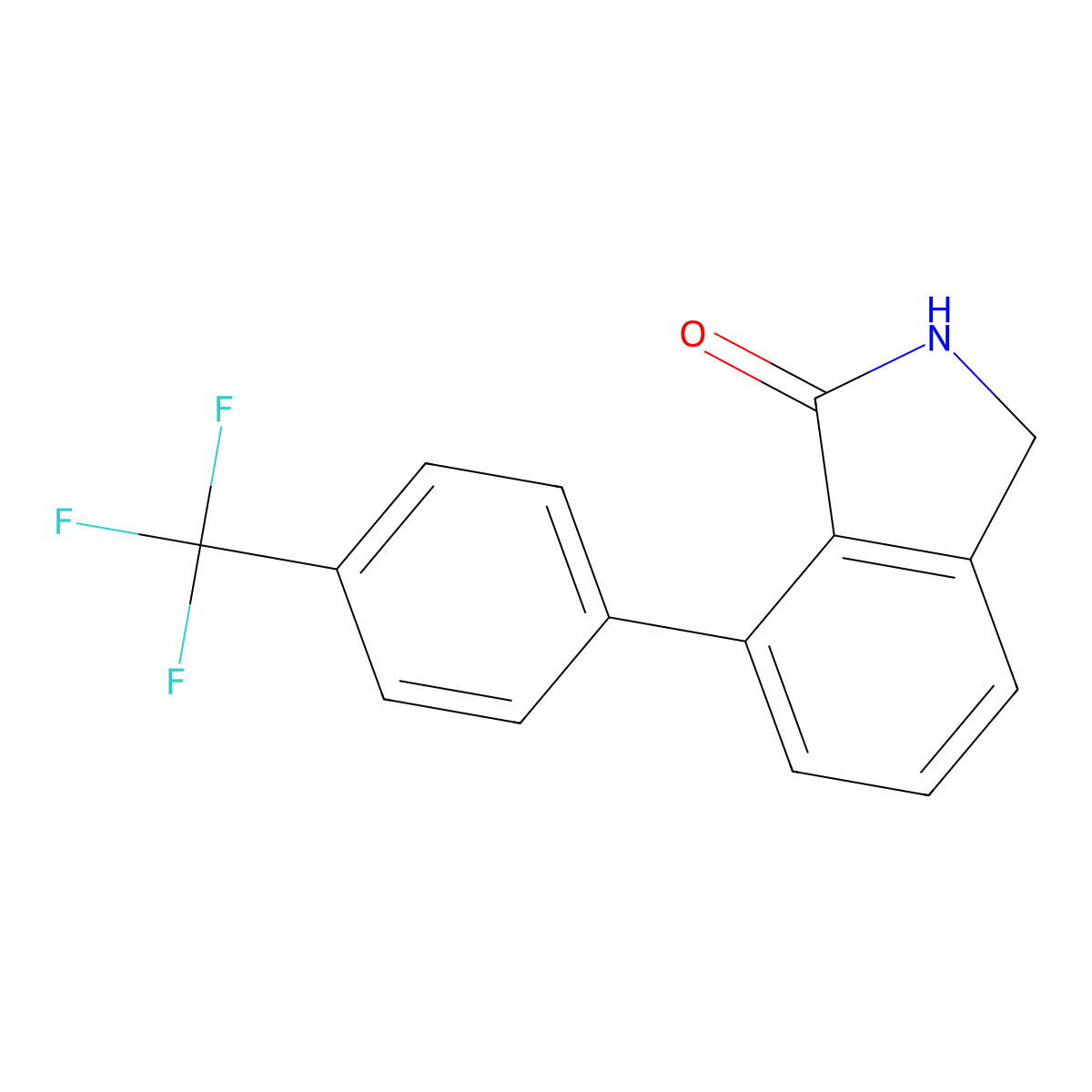 1h-Isoindol-1-one,2,3-dihydro-7-[4-(trifluoromethyl)phenyl]- molecular structure, CAS 200049-51-0