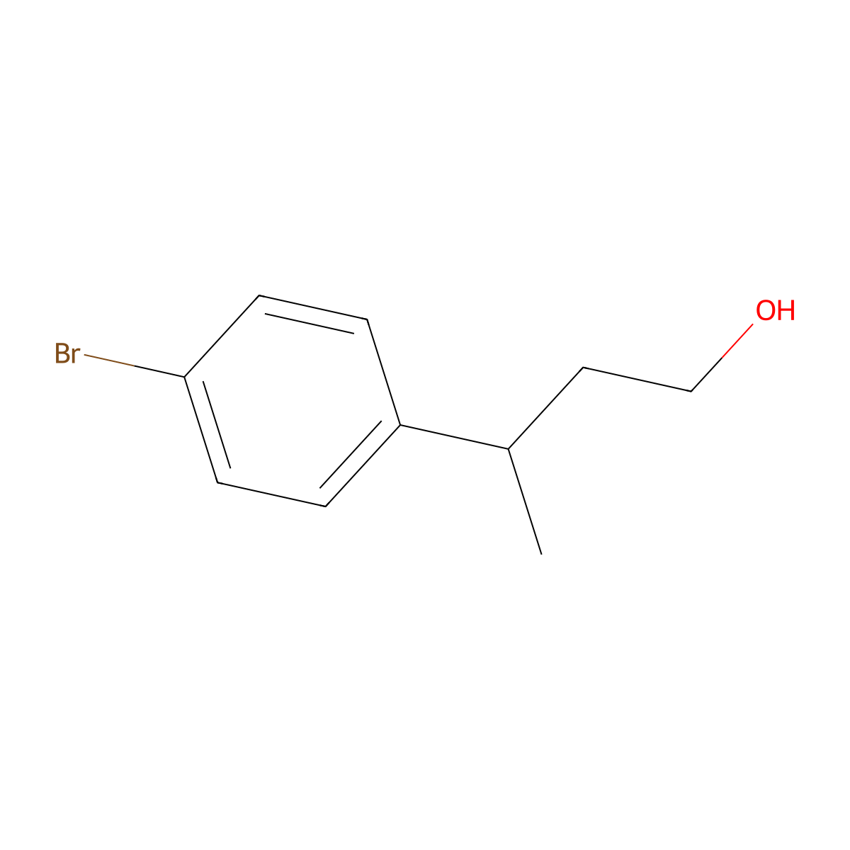 3-(4-Bromophenyl)butan-1-ol molecular structure, CAS 20005-55-4