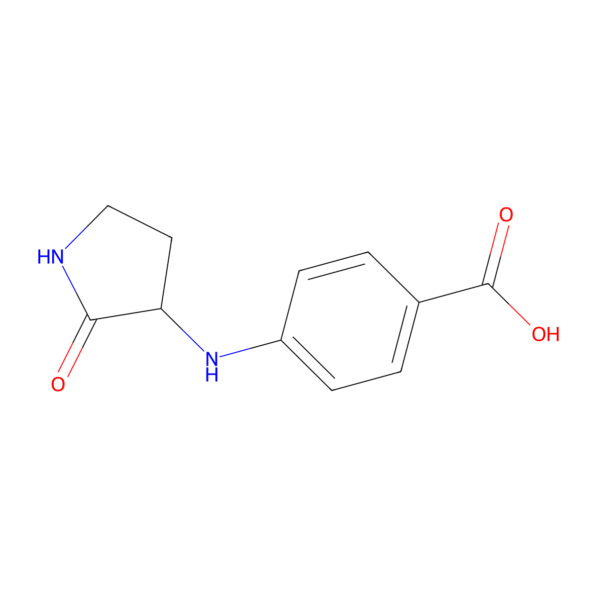 4-[(2-Oxopyrrolidin-3-yl)amino]benzoic acid molecular structure, CAS 2000531-50-8