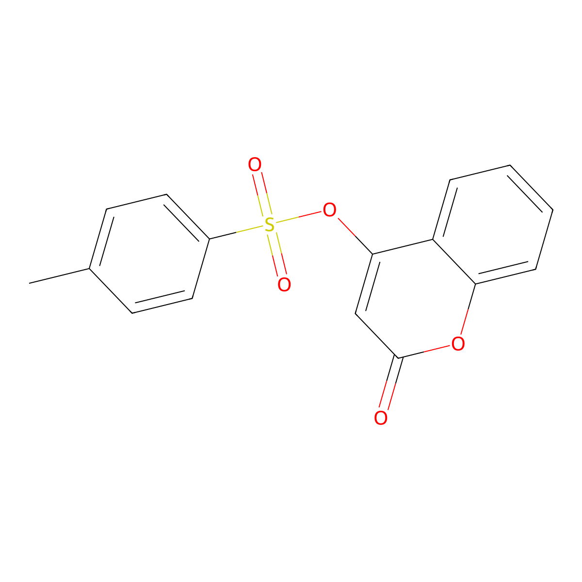 2H-1-Benzopyran-2-one, 4-[[(4-methylphenyl)sulfonyl]oxy]- molecular structure, CAS 200055-89-6